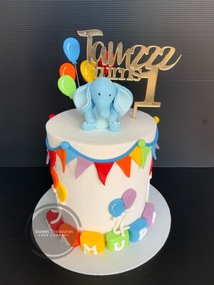 Elephant Single tier cake