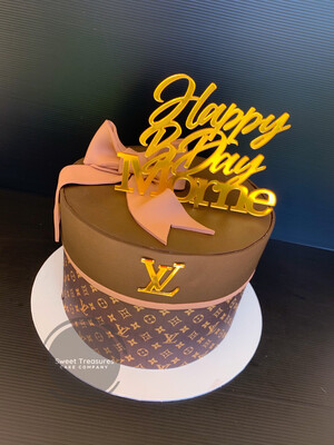 LV Gift Box Single tier Cake