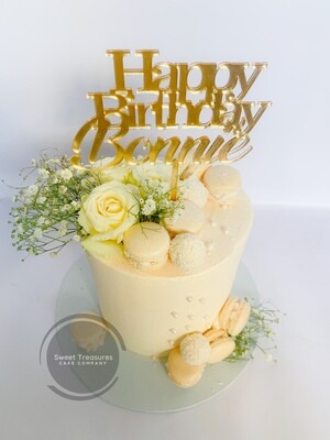Buttercream Birthday Single tier cake