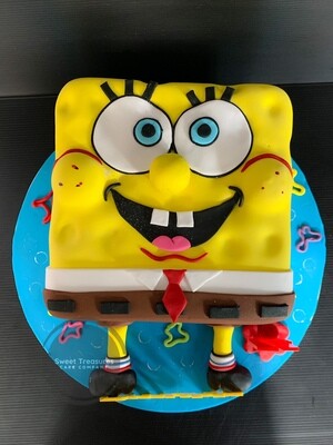 Sponge bob birthday Single tier cake