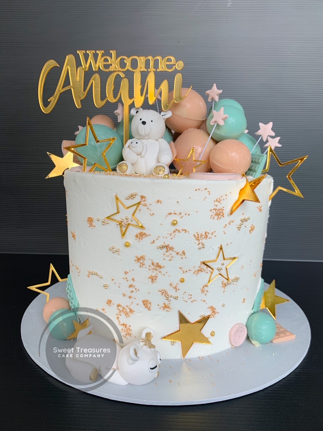 Babyshower Single tier Cake