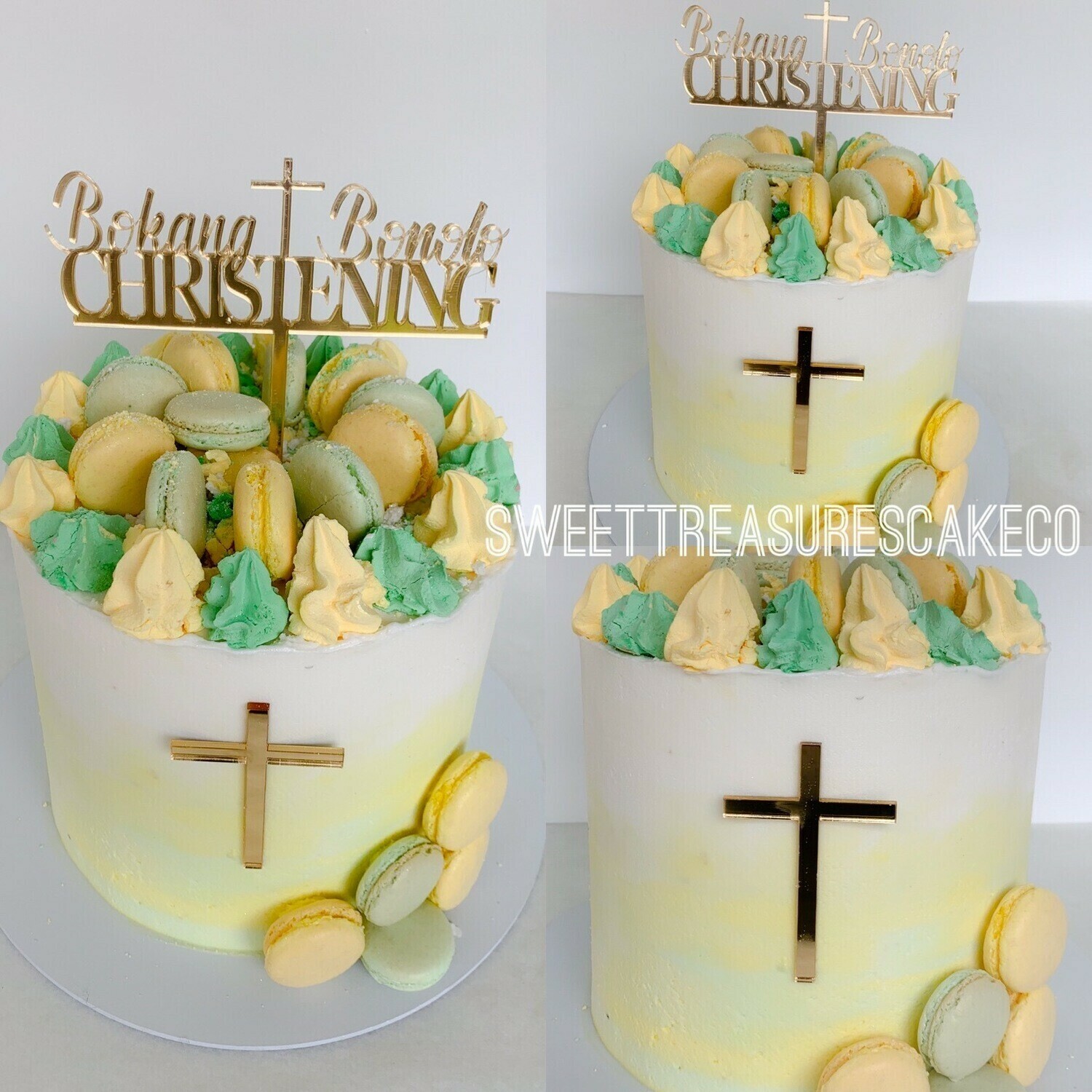 Christening cake topper