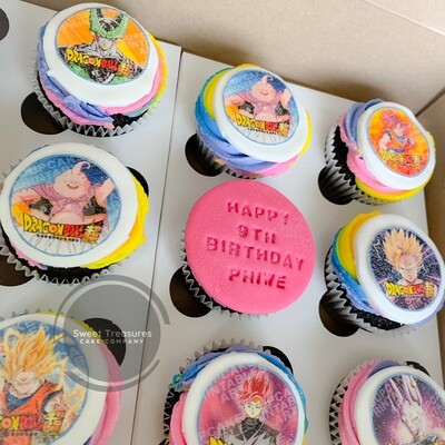 Dragon BallZ themed cupcakes