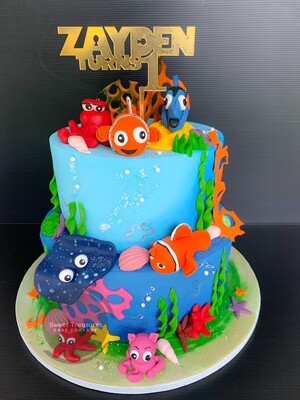 Finding Nemo 2 tier Cake