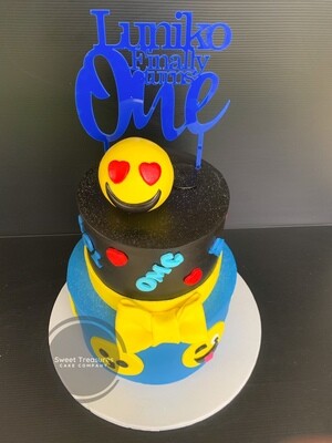 Emoji Themed 2 tier cake