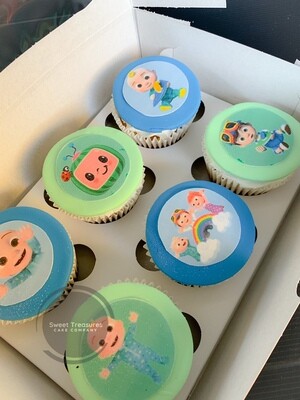 Cocomelon themed cupcakes