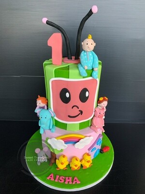 CocoMelon 2 tier Cake