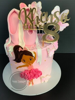 Ballerina butterfly Single tier Cake