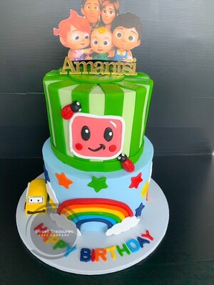 CocoMelon 2 tier Cake