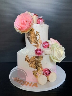 Buttercream cake ombre 2 tier Cake