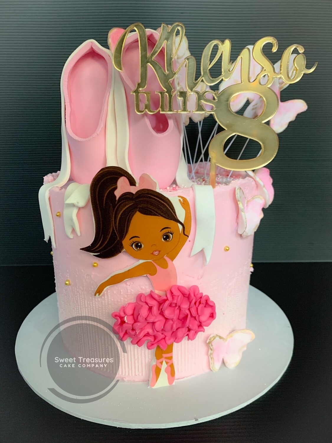 Ballerina butterfly Single tier Cake