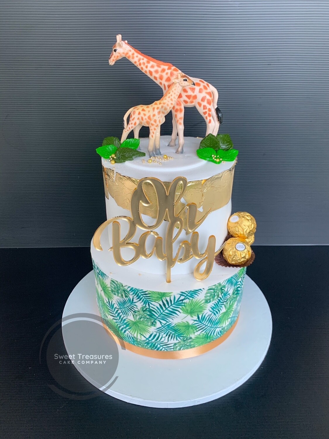Giraffe 2 tier babyshower Cake