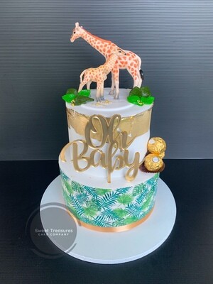 Giraffe 2 tier babyshower Cake