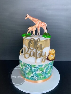 Giraffe 2 tier babyshower Cake