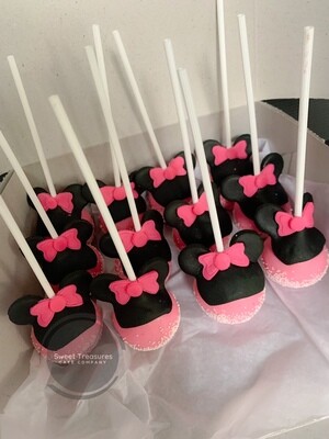 Minnie mouse cake pops