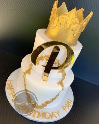 Crown 2 tier cake