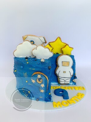 9 months Astronaut themed birthday cake