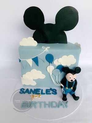 Mickey Mouse half birthday Cake