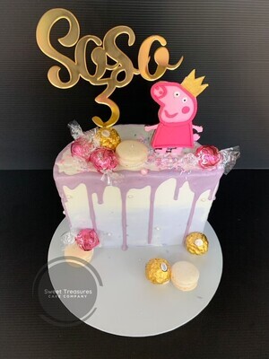 Peppa pig half birthday cake