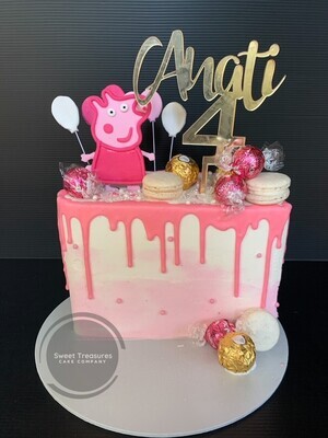 Peppa pig half birthday cake