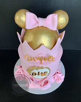 Minnie mouse 2 tier cake