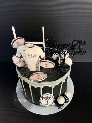 Rugby themed Single tier Cake