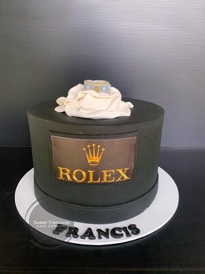 Rolex Gift Box Single tier Cake