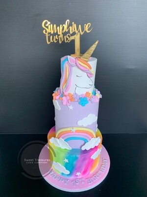 Unicorn 3 tier cake