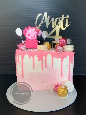 Peppa pig half birthday cake