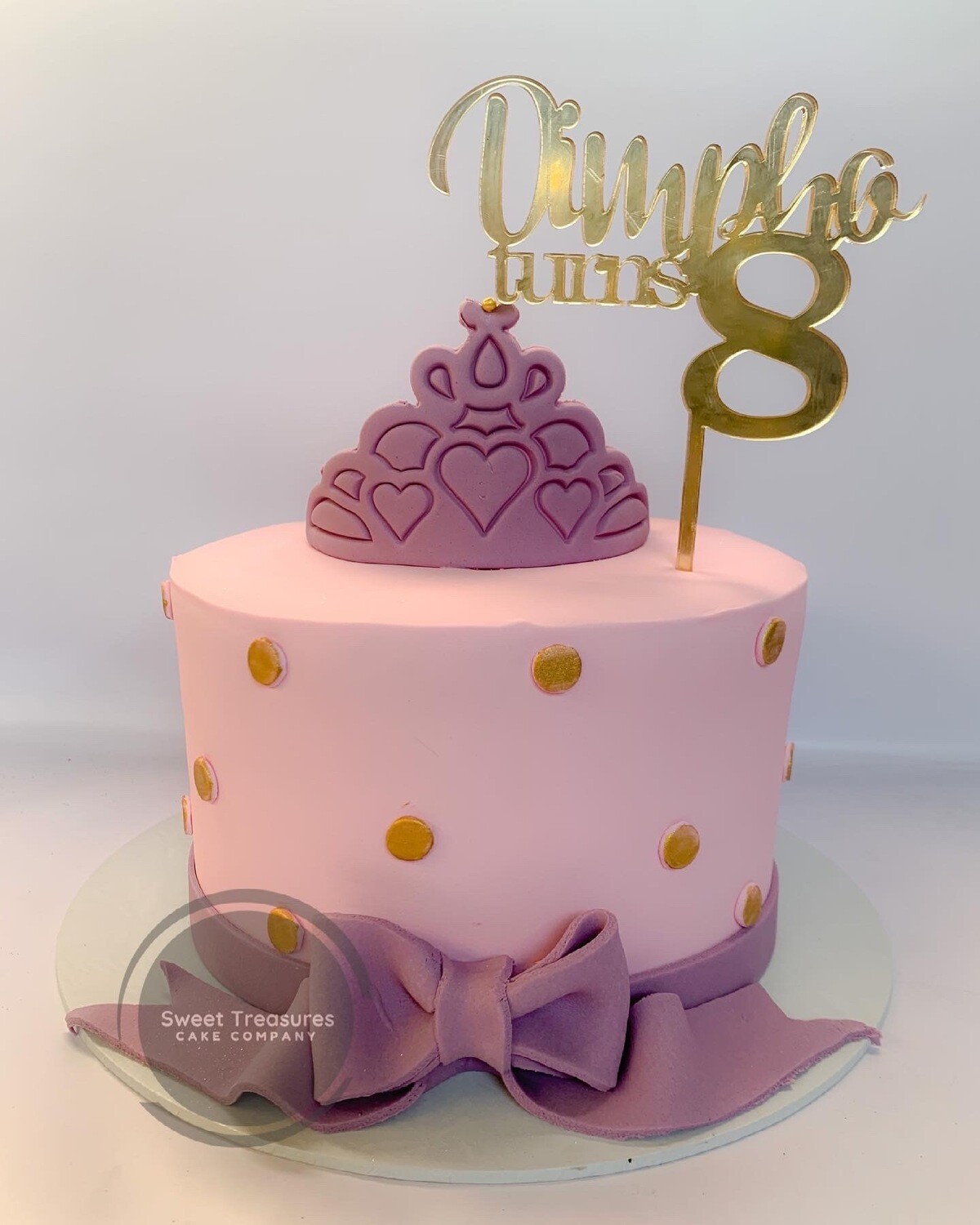 Princess crown Single tier cake