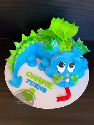3D Dinosaur / dragon Single tier cake
