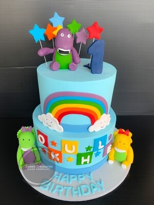 Barnie 2 tier cake