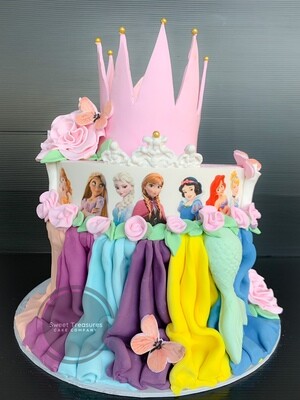 Princess Single tier Cake