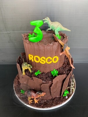 Dinosaur 2 tier Cake