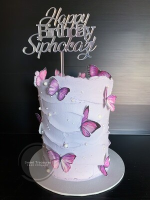 Butterfly Single tier cake
