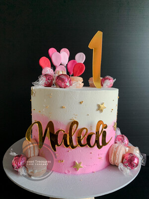 Ombre Buttercream Single tier Cake