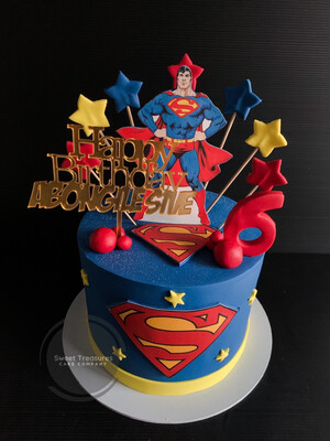 Superman Single tier Cake