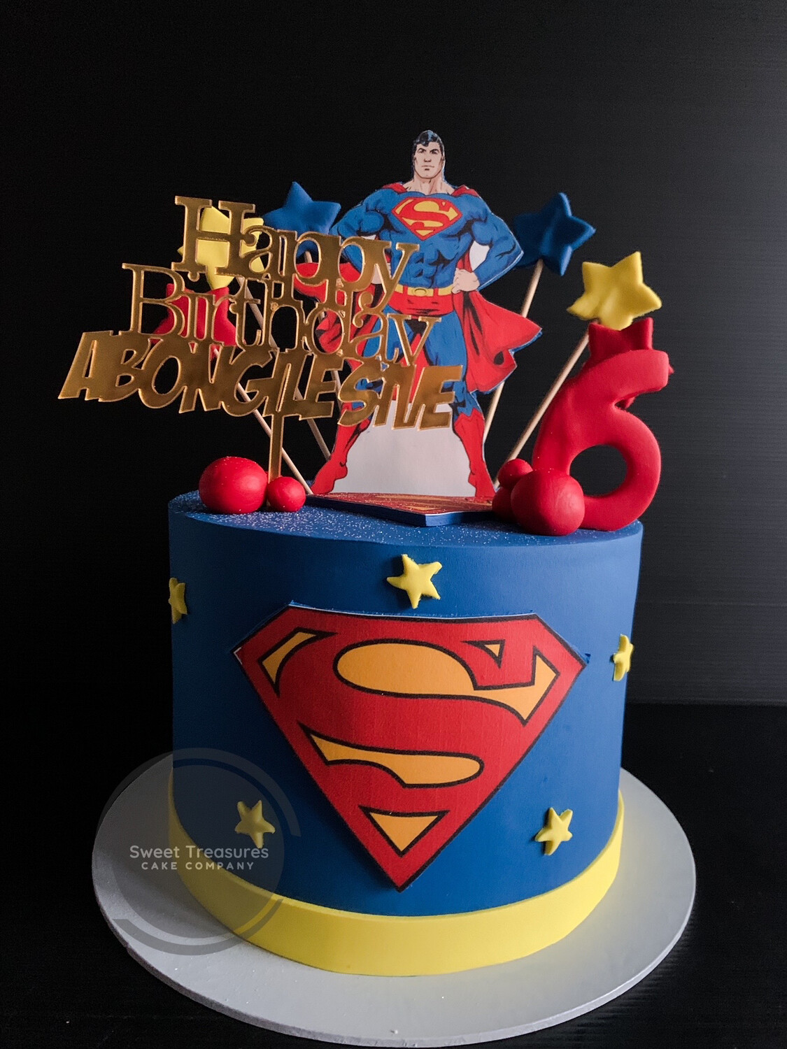 Superman Single tier Cake