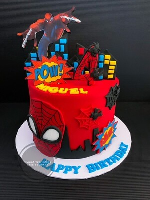 Spiderman Birthday Single tier Cake
