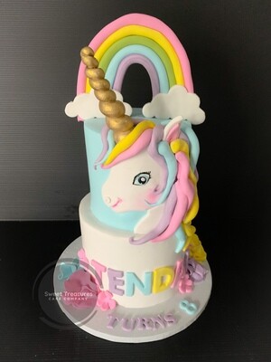 Unicorn 2 tier Cake