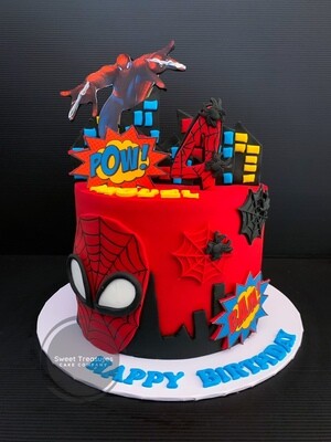 Spiderman Birthday Single tier Cake