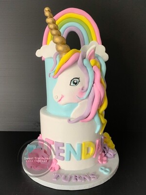 Unicorn 2 tier Cake