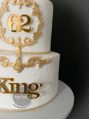Crown 2 tier cake
