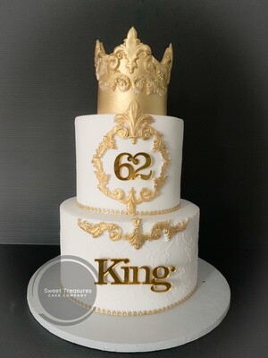 Crown 2 tier cake