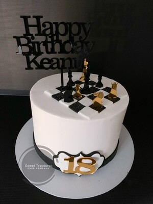 Chess themed Single tier cake