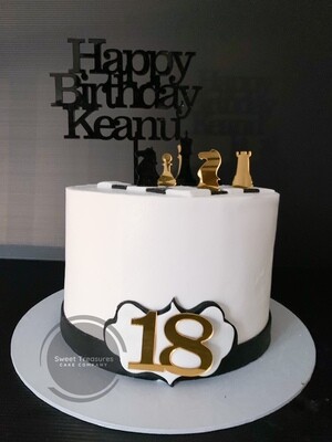 Chess themed Single tier cake