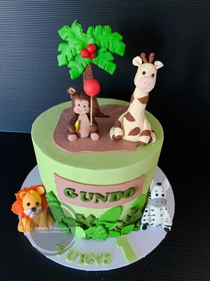 Safari Single tier Cake