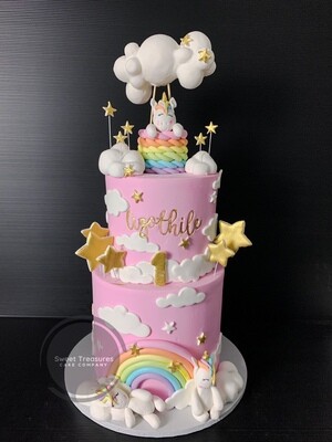 Unicorn 2 tier cake