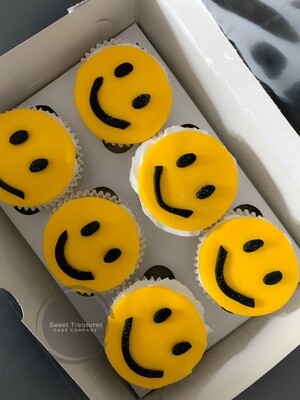 Smiley face cupcakes