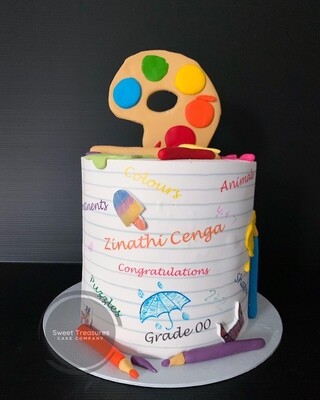 Kiddies graduation Single tier cake
